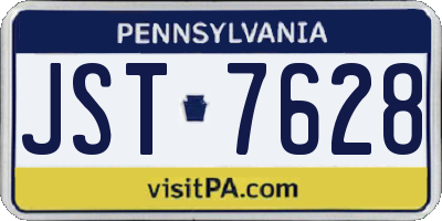 PA license plate JST7628