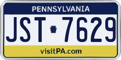 PA license plate JST7629