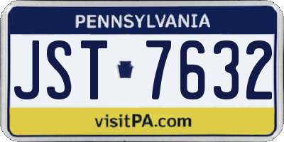 PA license plate JST7632