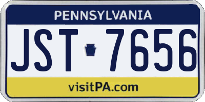 PA license plate JST7656