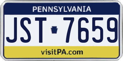 PA license plate JST7659
