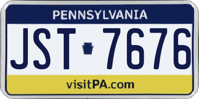 PA license plate JST7676