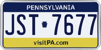 PA license plate JST7677