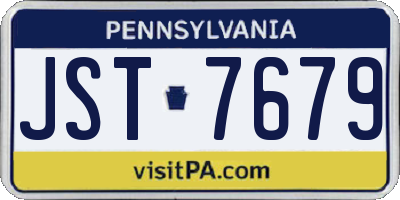 PA license plate JST7679