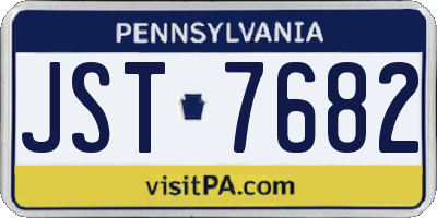 PA license plate JST7682