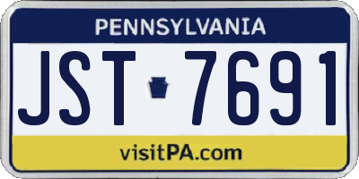 PA license plate JST7691