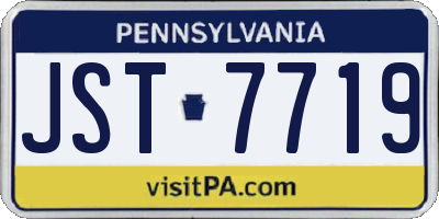 PA license plate JST7719