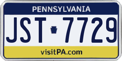 PA license plate JST7729