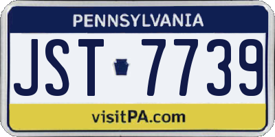 PA license plate JST7739
