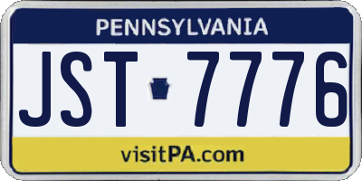 PA license plate JST7776