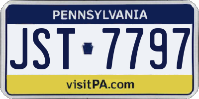 PA license plate JST7797
