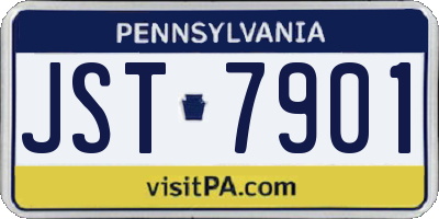 PA license plate JST7901