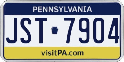 PA license plate JST7904