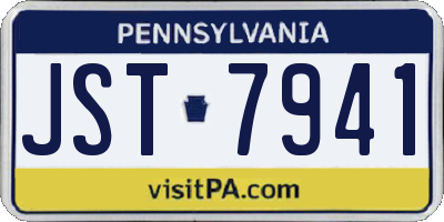 PA license plate JST7941