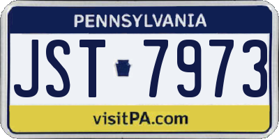 PA license plate JST7973