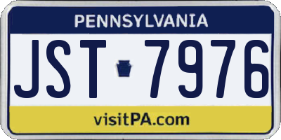 PA license plate JST7976