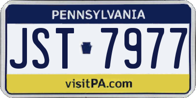 PA license plate JST7977