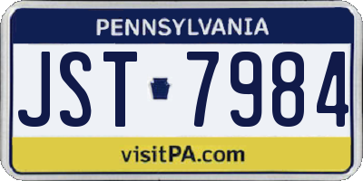 PA license plate JST7984