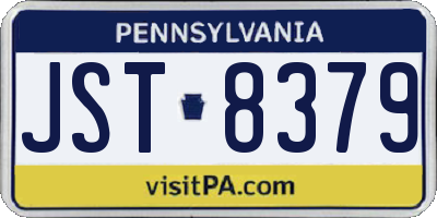 PA license plate JST8379