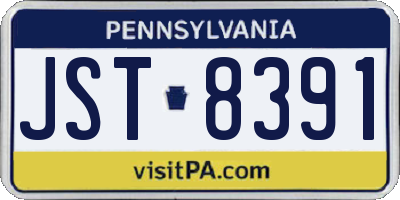 PA license plate JST8391