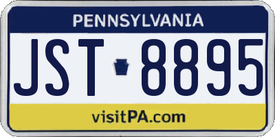 PA license plate JST8895
