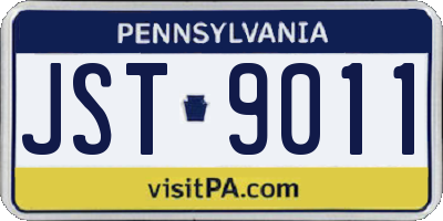 PA license plate JST9011