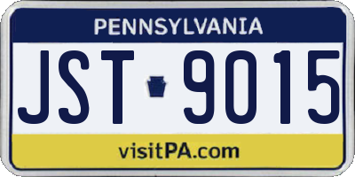 PA license plate JST9015