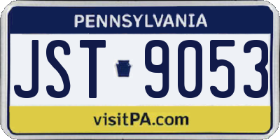 PA license plate JST9053