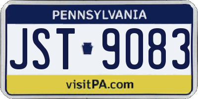 PA license plate JST9083