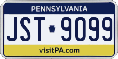 PA license plate JST9099