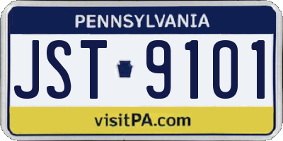 PA license plate JST9101