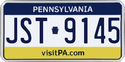 PA license plate JST9145
