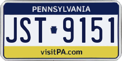 PA license plate JST9151
