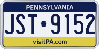 PA license plate JST9152