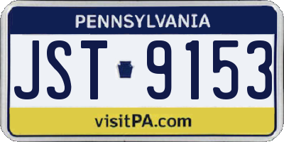 PA license plate JST9153
