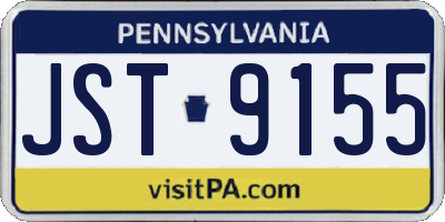 PA license plate JST9155