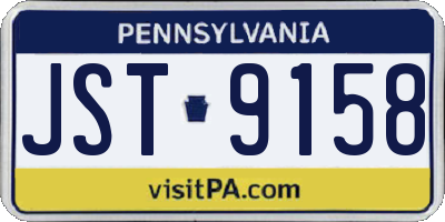 PA license plate JST9158