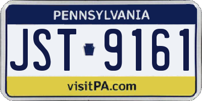 PA license plate JST9161