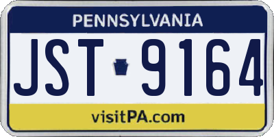 PA license plate JST9164