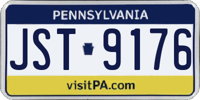PA license plate JST9176