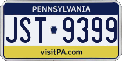 PA license plate JST9399