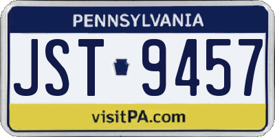 PA license plate JST9457