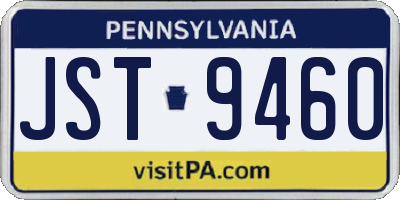 PA license plate JST9460