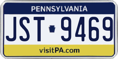 PA license plate JST9469