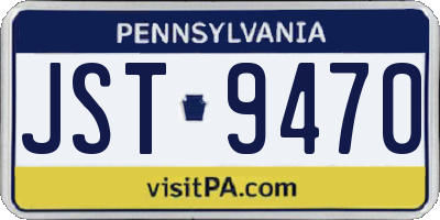 PA license plate JST9470