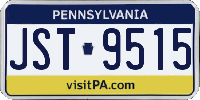 PA license plate JST9515