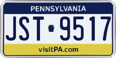 PA license plate JST9517