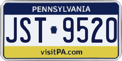 PA license plate JST9520