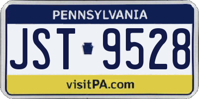 PA license plate JST9528