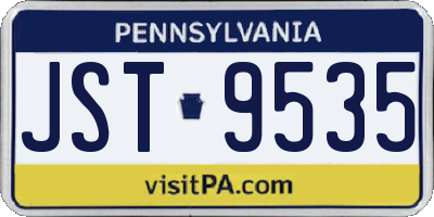 PA license plate JST9535